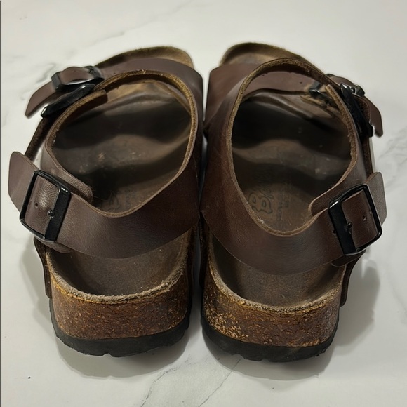 Birkenstock Brown Leather Sandals - Picture 3 of 6
